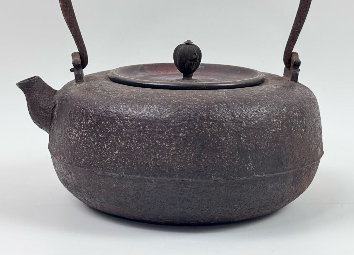 松下電器創業記念 銀製摘蓋 独楽形鉄瓶 煎茶道具 A-596 ※商品