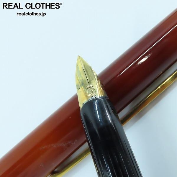 S.T.Dupont デュポン 万年筆 18ct 750ペン先 ブラックラッカー