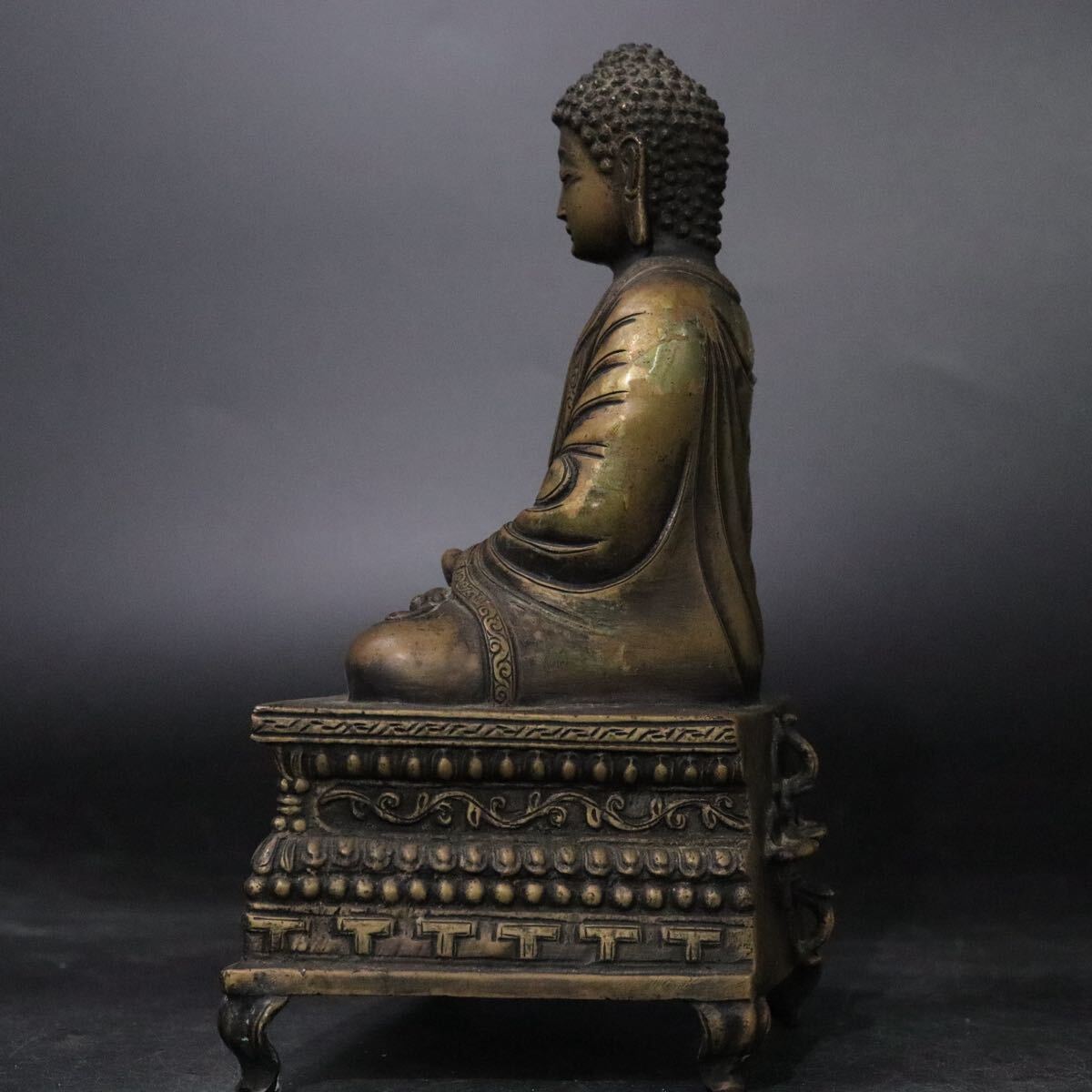 中国美術 釈迦如来 座像 仏像 銅 銀製 仏教美術 高さ(仏像)｜売買され