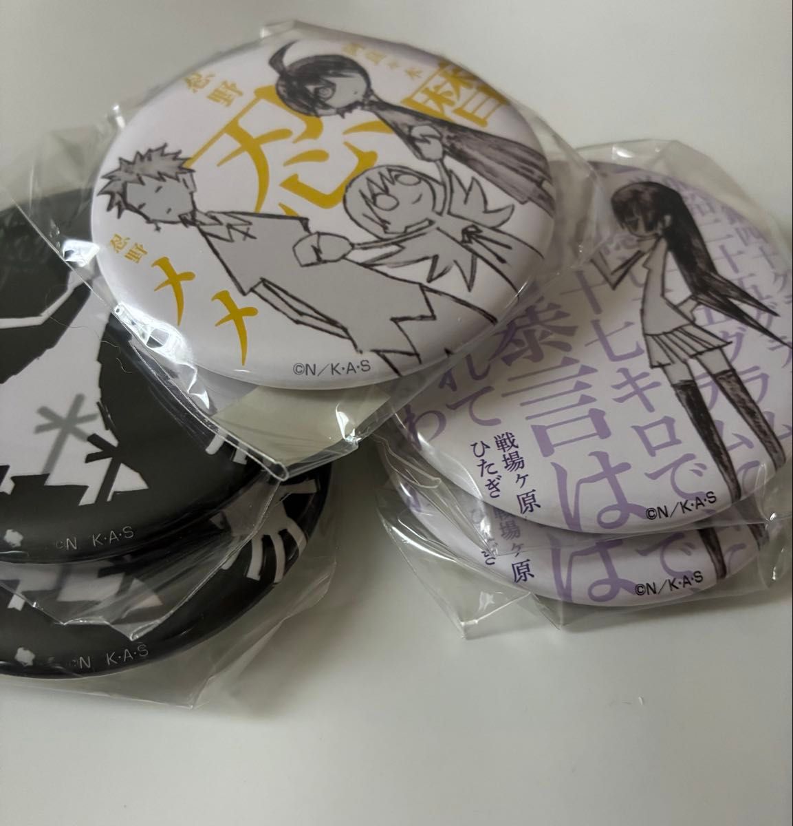 未開封 ウエダハジメ 化物語 物語シリーズ 缶バッジ 5個セット 戦場ケ