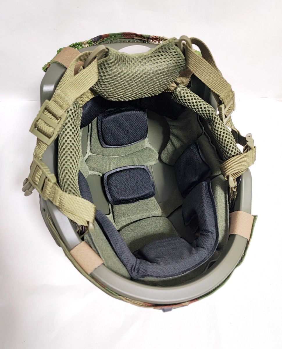 NIJ IIIA レベル3A対応 自衛隊迷彩 Fast型 防弾ヘルメット カバー