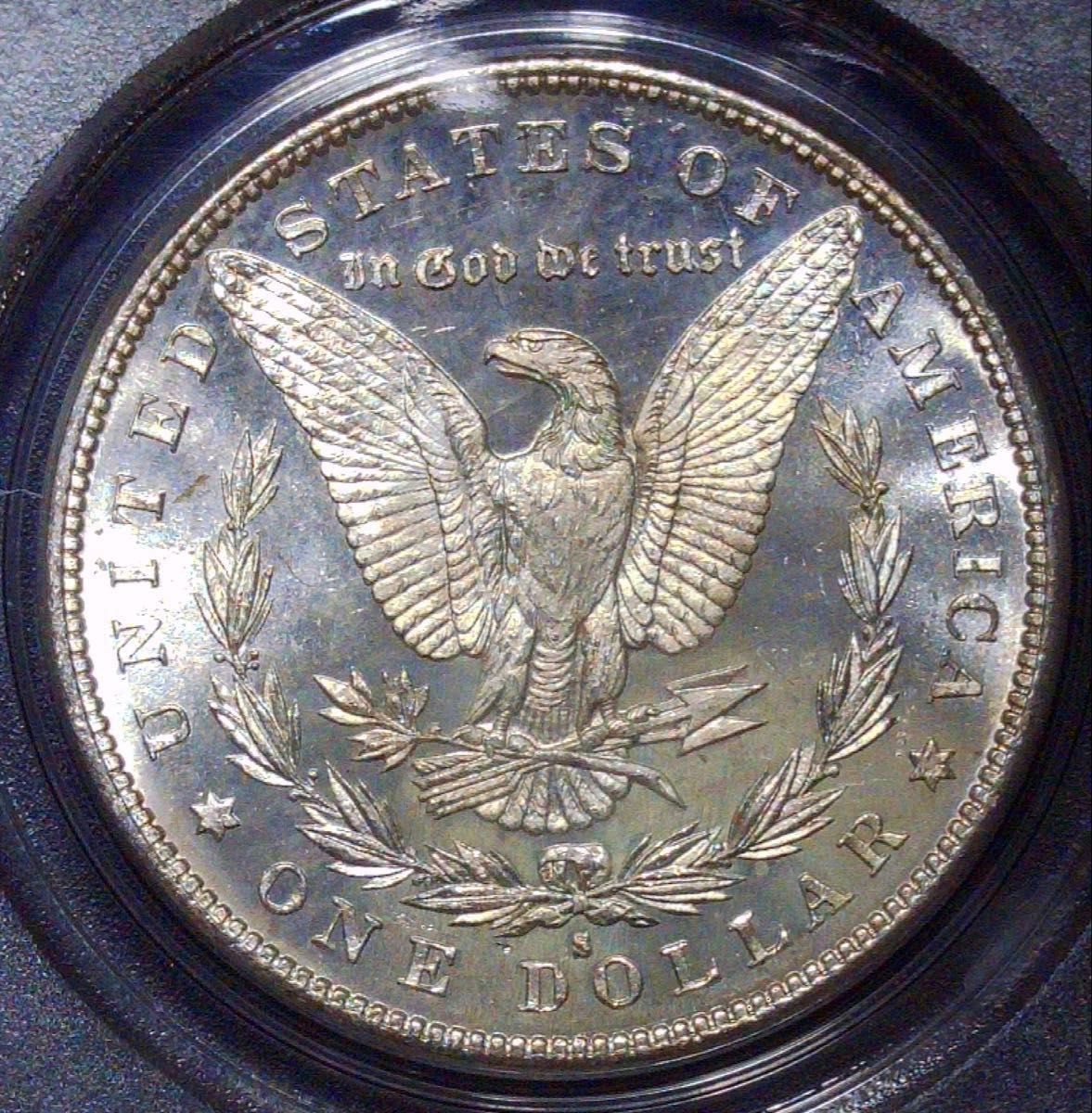 1880 S モルガンダラー 銀貨 PCGS MS65 DMPL アメリカ アンティーク