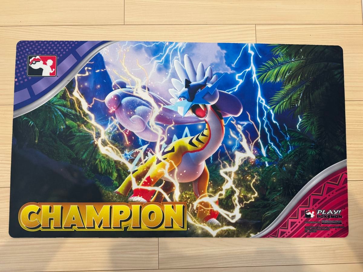 ポケモンカード タケルライコ プレイマット 2024 CUP CHAMPION (海外