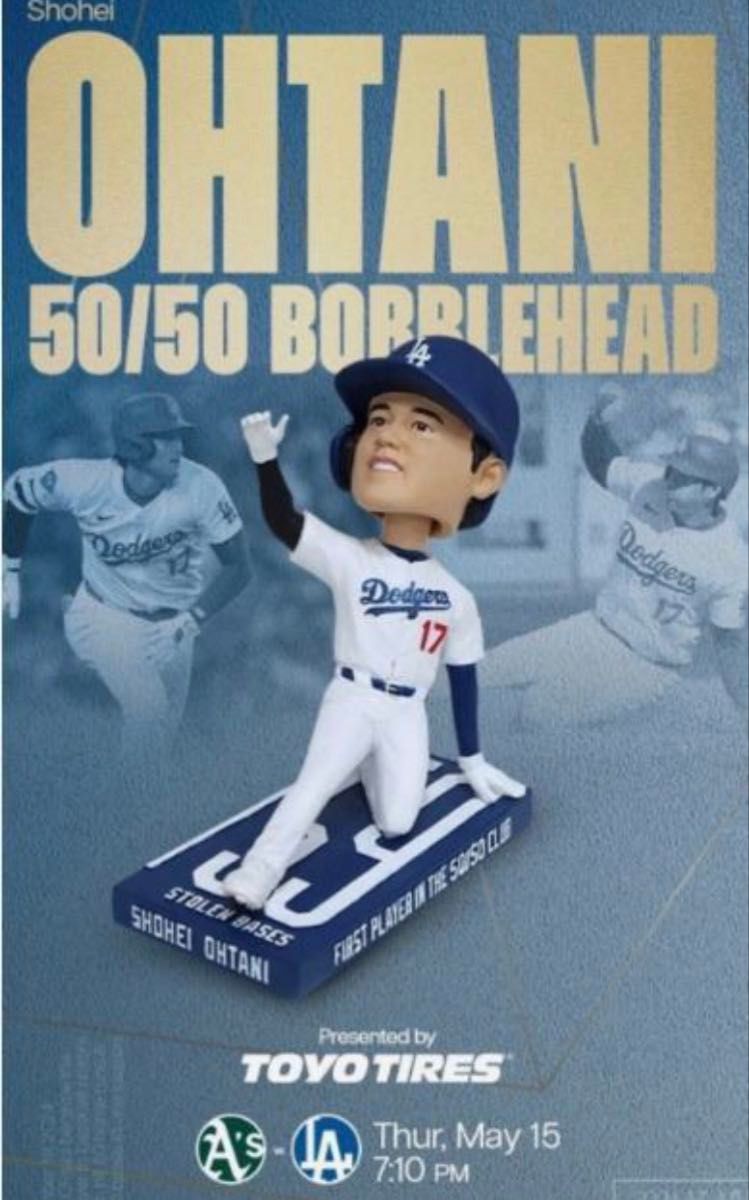 大谷翔平 ボブルヘッド ドジャース 8月27日配布 50/50 限定 大谷翔平
