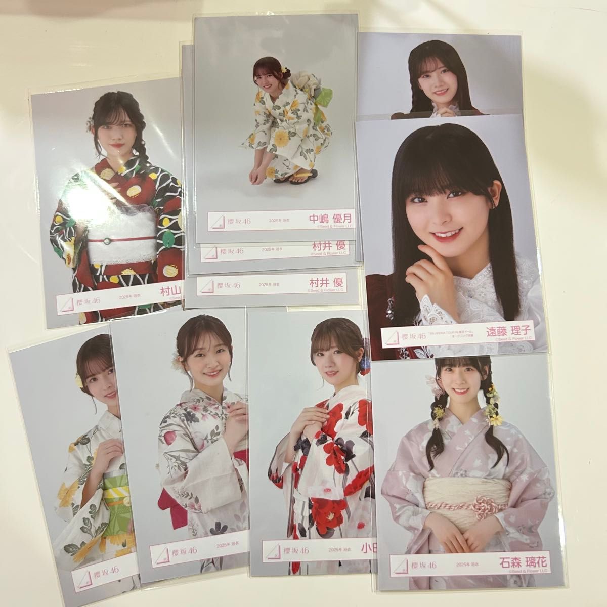 櫻坂46 小田倉麗奈 直筆サイン入生写真 2025年浴衣 櫻坂46 小田倉麗奈