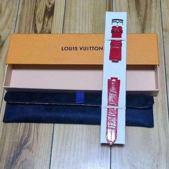 タンブール MM用 純正アリゲーター ストラップ ベルトM レッド LOUIS