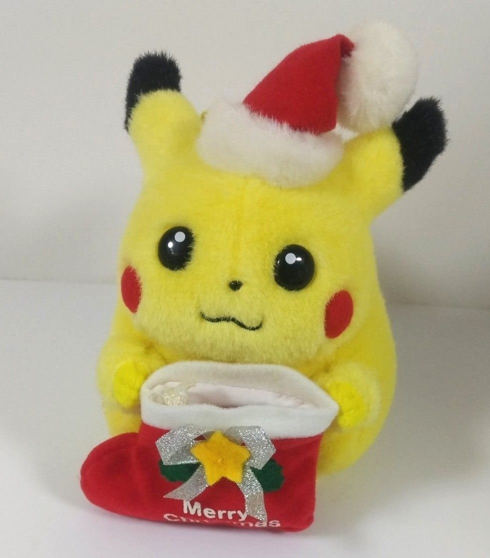 TOMY ポケモン ピカチュウ クリスマス サンタ ぬいぐるみ 初期 レトロ