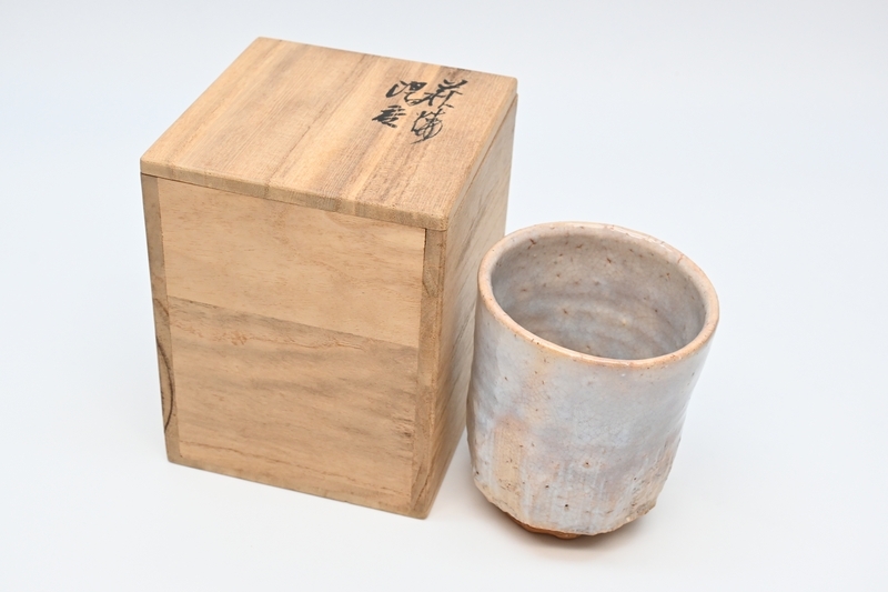 萩焼十一世 坂高麗左衛門 韓峯 湯呑6客 共箱栞付 径8.5高￼6.5高台4.3