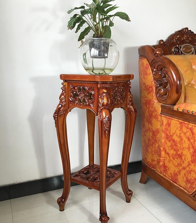 アンティーク調コンソール花台 置物台 サイドテーブル サイドテーブル