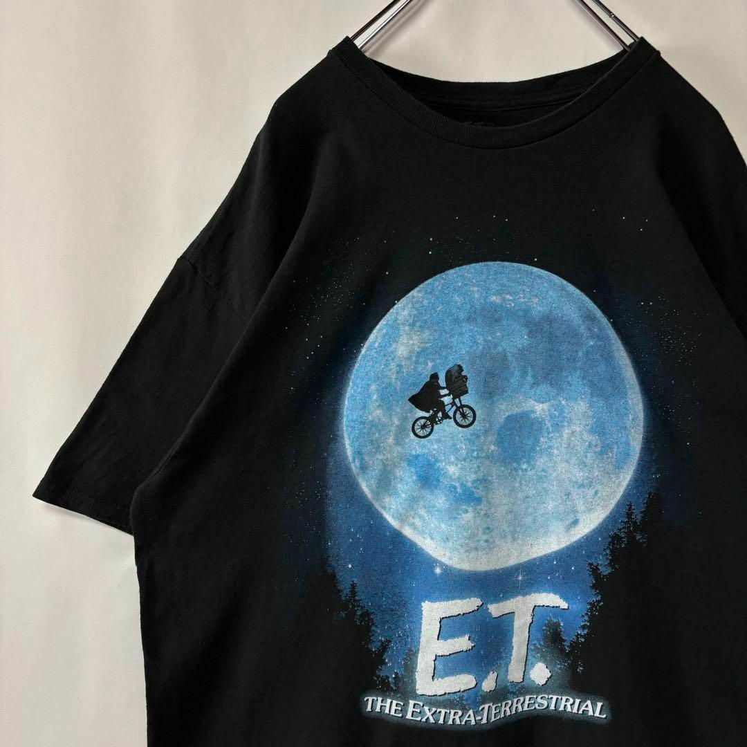 E.T ムービーTシャツ スピルバーグ ブラック XLサイズ 古着 映画 SF