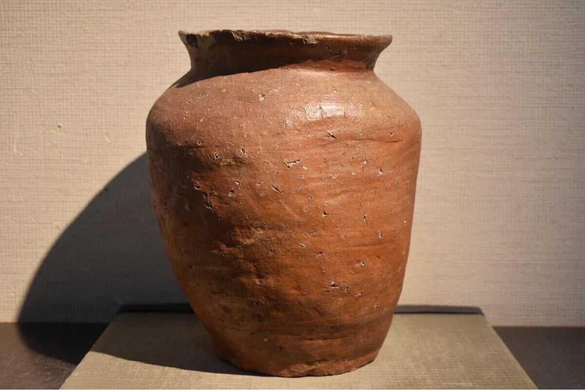 GE】XX60【コレクター所蔵品】時代 古信楽壺/日本美術 壷 花入 骨董品