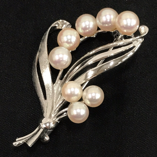 ☆美品☆ミキモト シルバー パール 12珠 ブローチ 皇室御用達ブランド