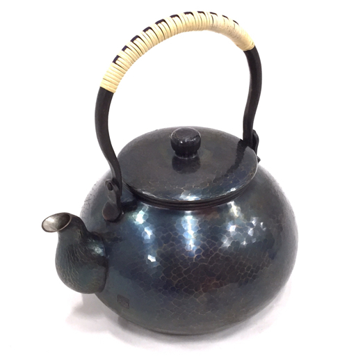 玉川堂 紫金鎚肌 鎚起銅器 茶器揃 湯沸 他 茶托 / 建水