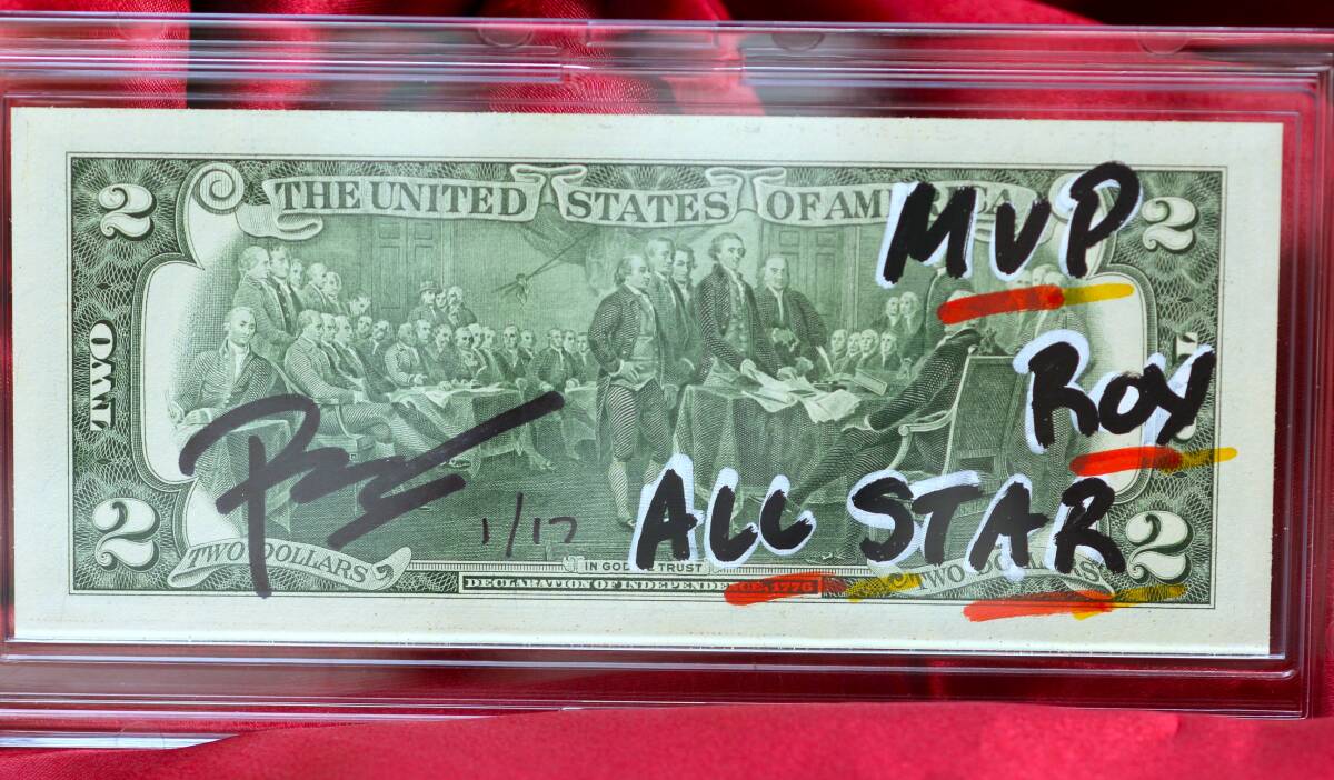 大谷翔平 米国＄2札 Rency Banksy 世界限定17枚 兜デザイン 2025年最新