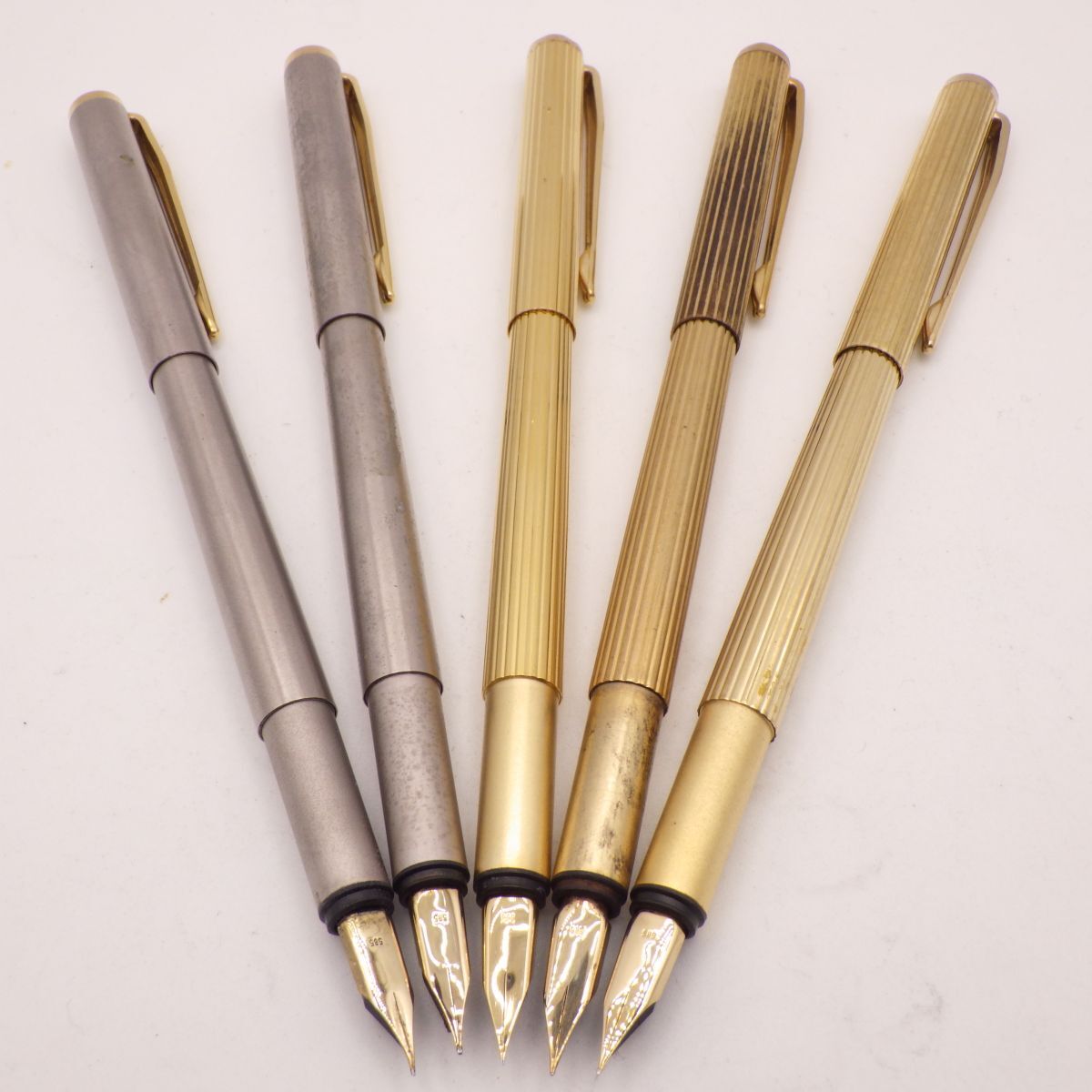 モンブラン MONTBLANC ノブレス万年筆 24 金張りゴールドカラー