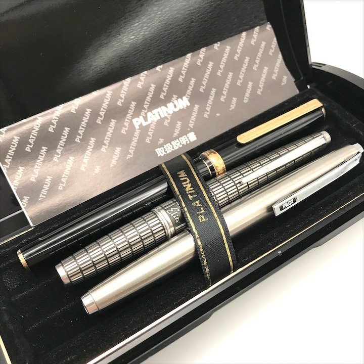 PLATINUM プラチナ万年筆 ペン先18K pilot パイロット 3本 PLATINUM