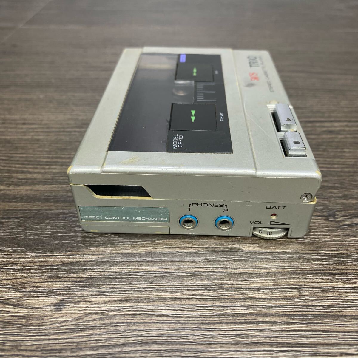 送料一律410円 希少品 TRIO ステレオ カセットプレーヤー CP-10 通電