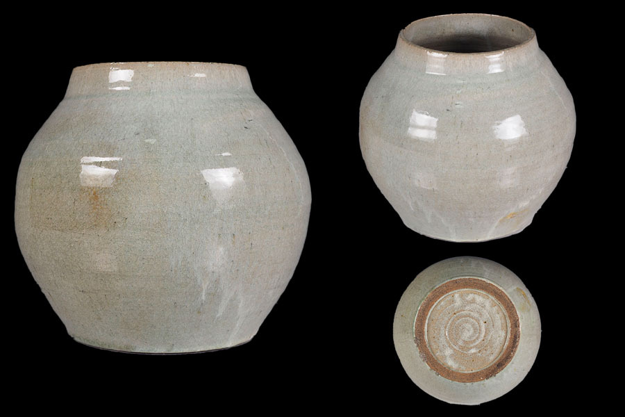 A_XB39 朝鮮美術 会寧 壷 高さ24cm / 李朝 高麗 白磁 青磁 分院 中国