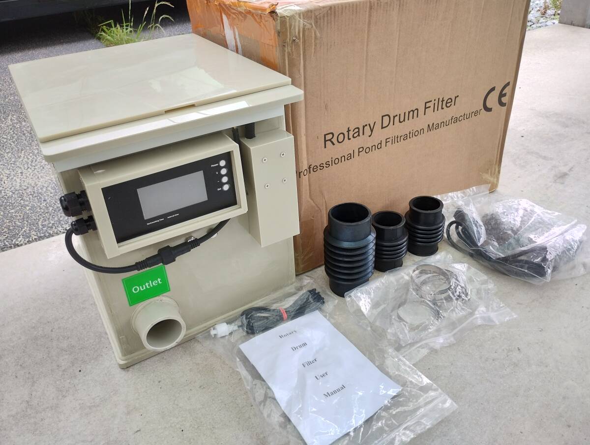 水中ポンプ付き 強制濾過器 ロータリードラムフィルター QL-PM5-D 新品