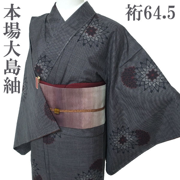 大島紬 袷 正絹 美品 正絹袷 本場白大島紬単品 美品 正絹袷 本場