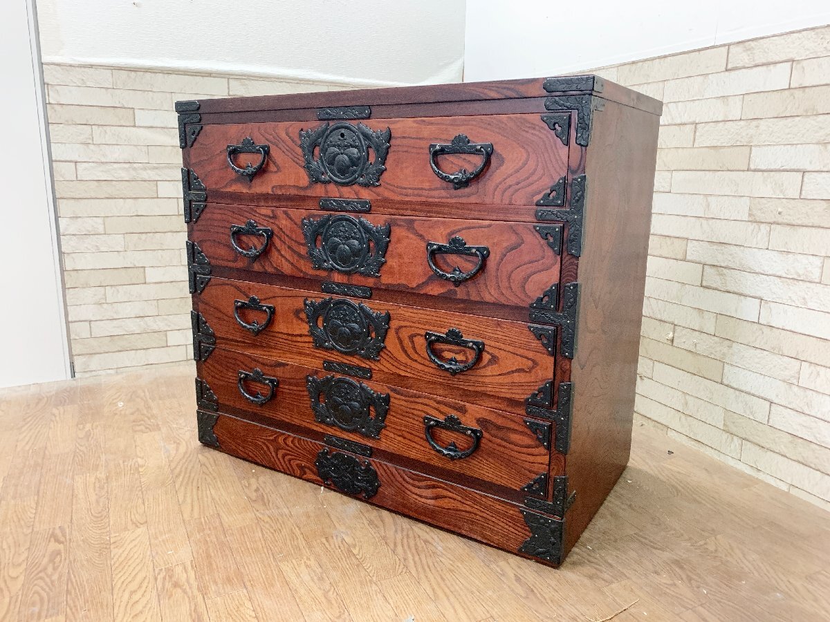 ◇民芸家具 岩谷堂 4段チェスト 箪笥 整理箪笥 和家具 タンス レトロ 和製