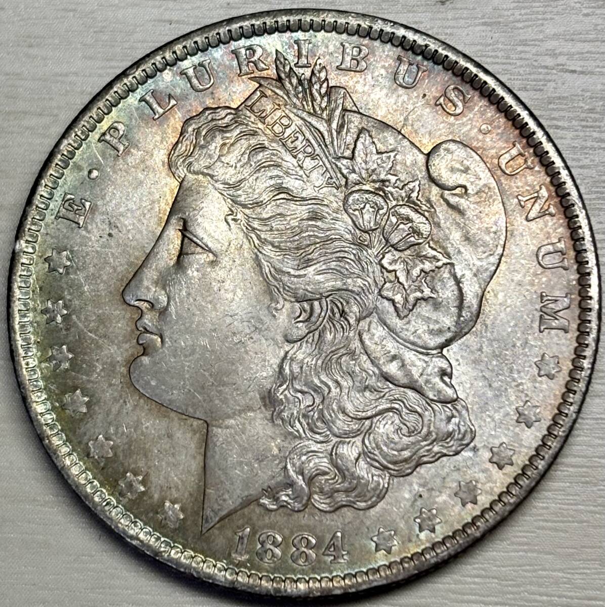 アメリカ大型銀貨】(モルガン 1884年銘 26.7g 直径38mm) 221135-004 1