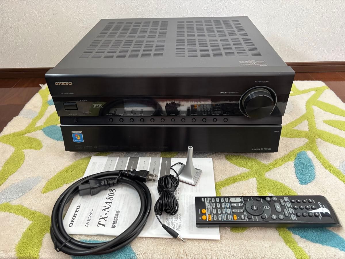 完動品ONKYO AVアンプ TX-NA808 元設定用マイク／純正リモコン＆元電源