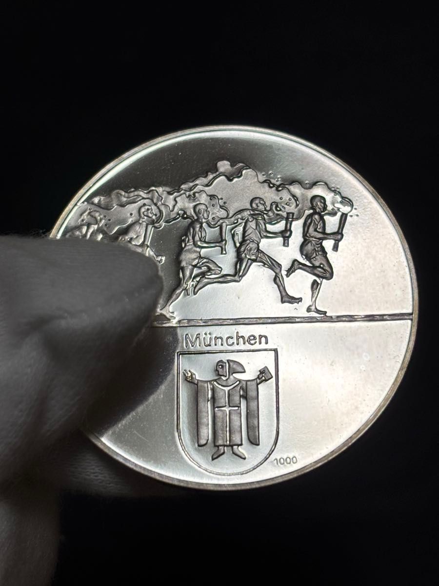 純銀製】ミュンヘンオリンピック 公式記念メダル×2枚セット ケース付属