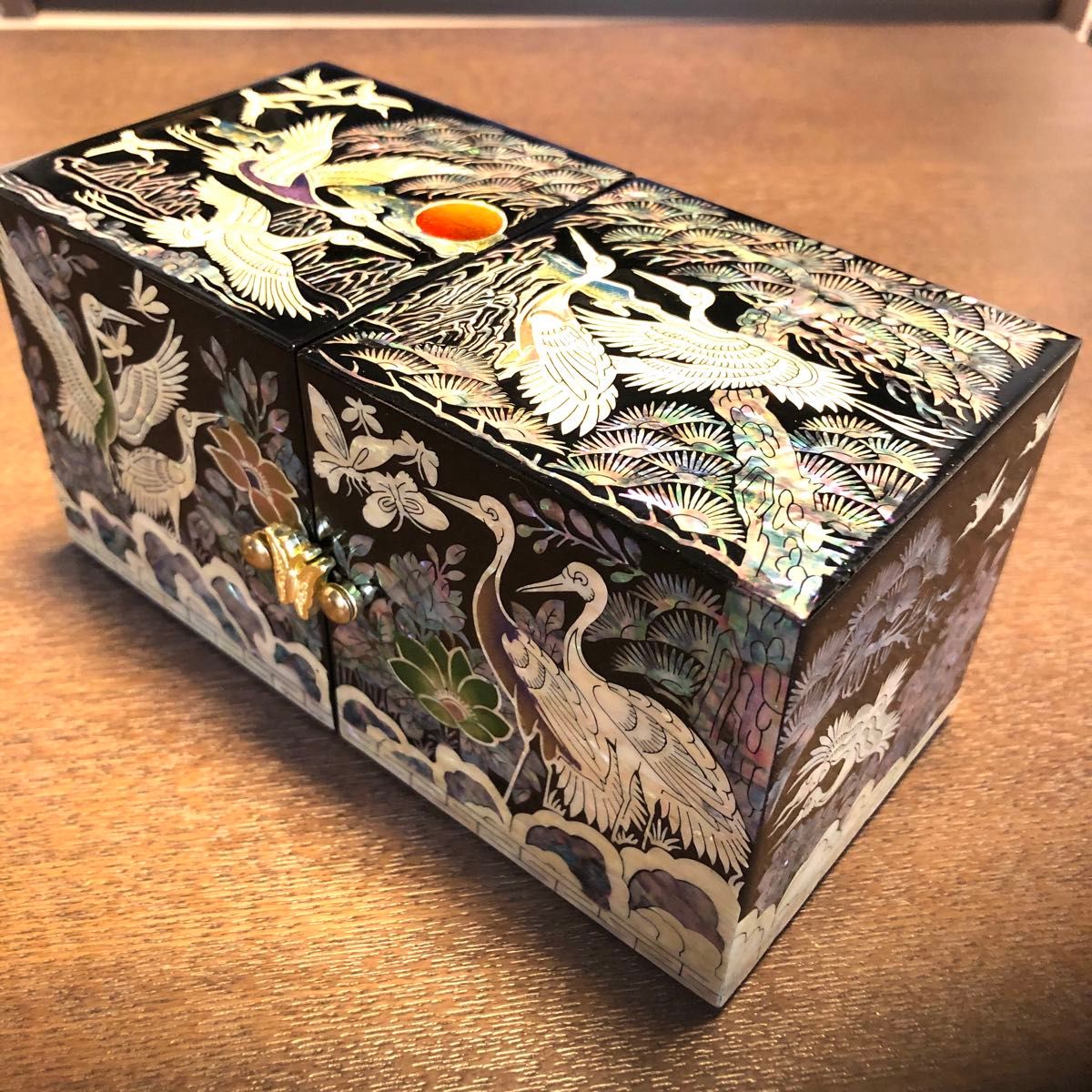 新品 未使用 韓国伝統工芸品 螺鈿細工 ジュエリーボックス 小物入れ