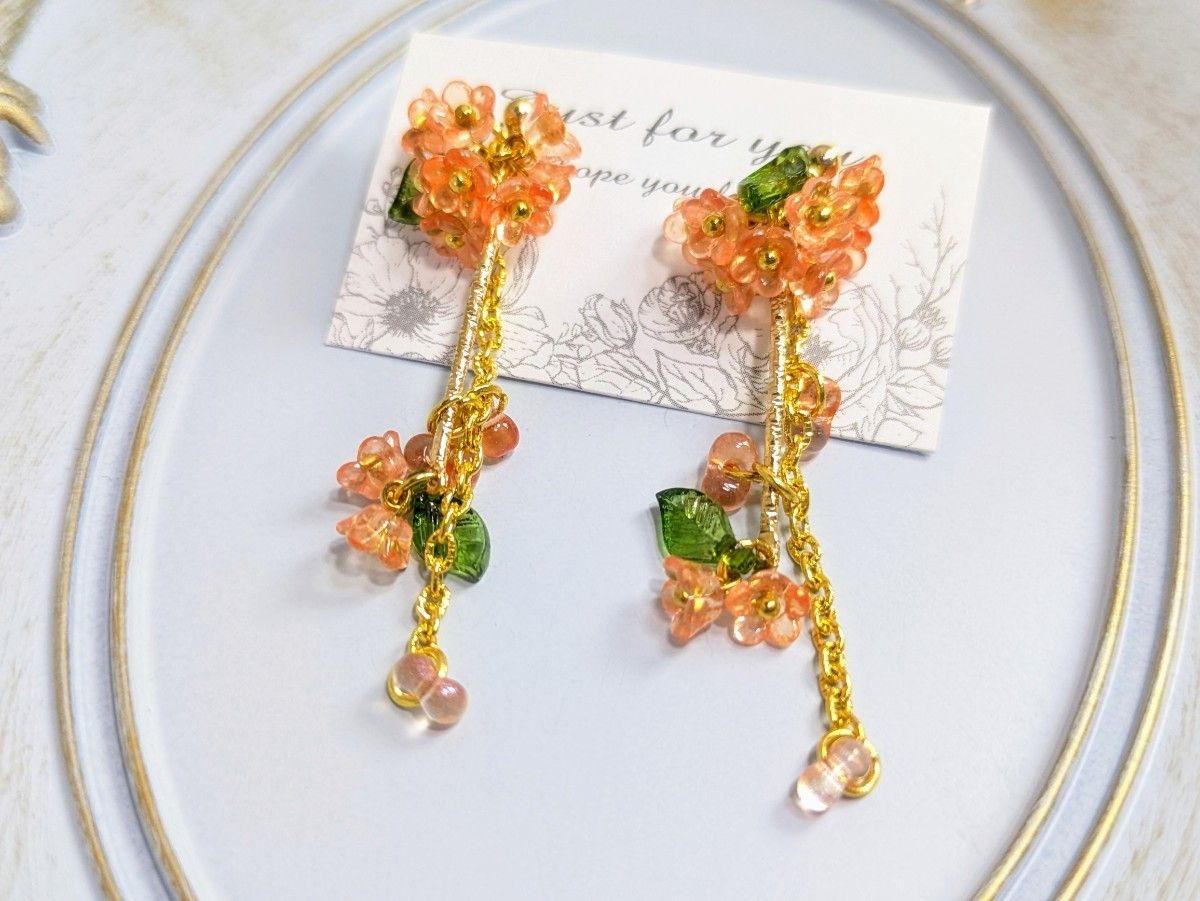 水引イヤリング/ピアスNo.291 ハンドメイド ピアス/イヤリング No.291