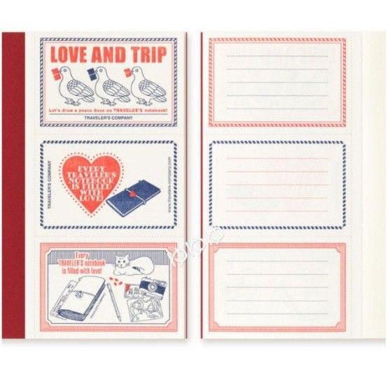 トラベラーズノート LOVE AND TRIP レギュラーサイズ レッド 赤