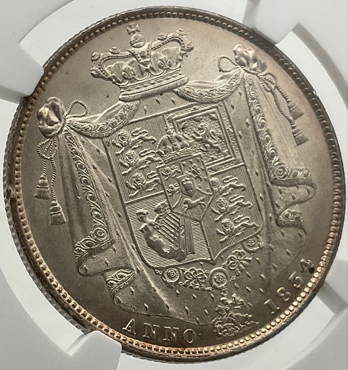 1834年 イギリス ハーフクラウン 銀貨 ウィリアム4世 NGC MS61 1/2