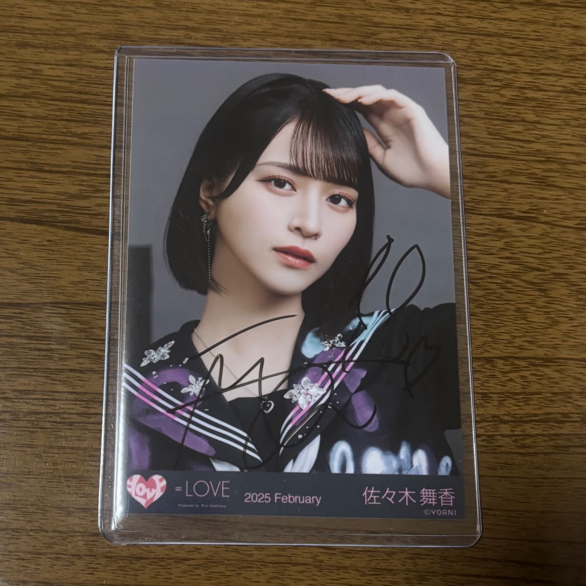 イコラブ 生写真 佐々木舞香 黒衣装 アリーナツアー2025衣装 直筆