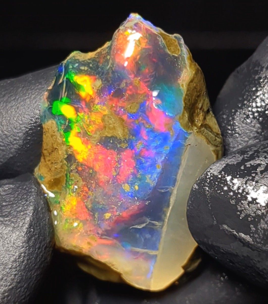 30ct】エチオピア オパール 原石 天然石 鉱物 標本 鉱石 ブルー