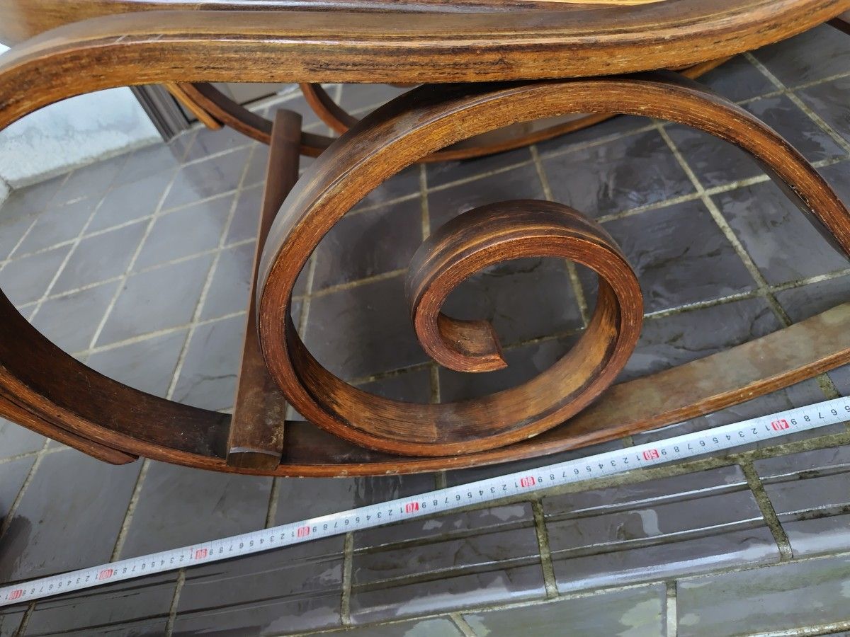 ラタン ロッキングチェア 洋風家具 藤椅子 昭和レトロ アンティーク