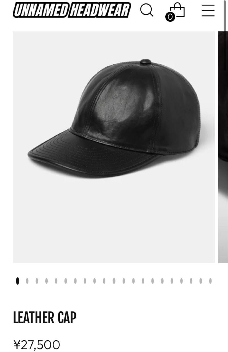 新品 unnamed headwear レザー キャップ ブラック｜Yahoo!フリマ（旧