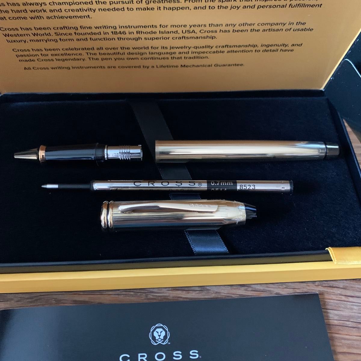 美品】 CROSS ボールペン タウンゼント 10KTゴールド ローラーボール
