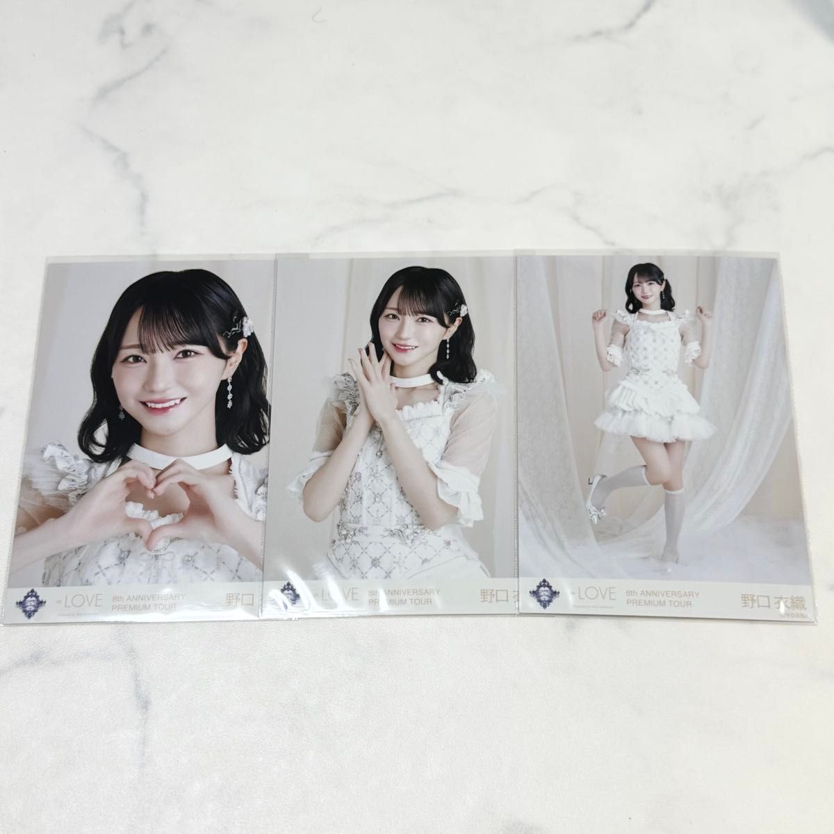 イコラブ 野口衣織 生写真 サイン入り 8周年 ヨリ 宝石衣装 LOVE