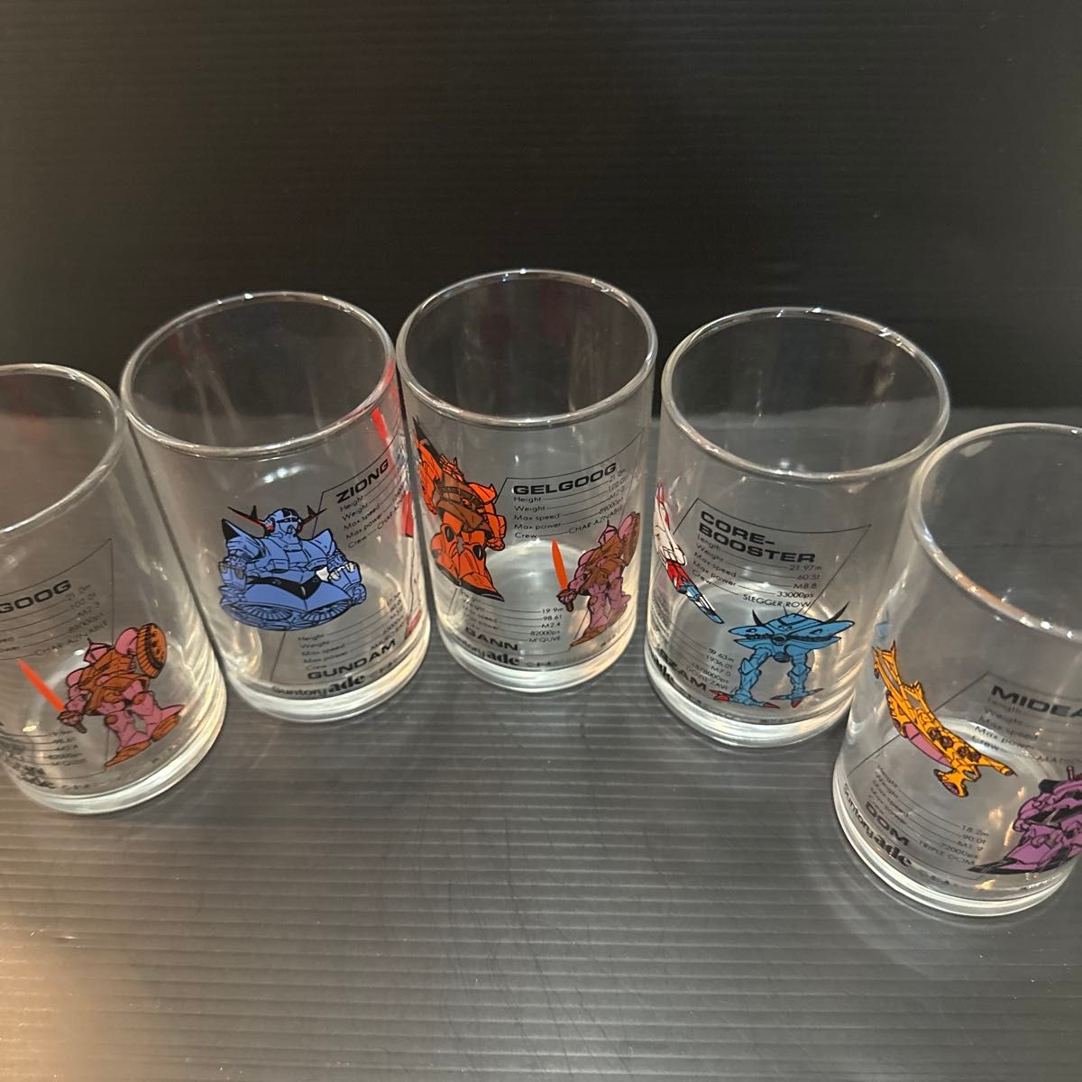 サントリー ノベルティ モビルスーツガンダム ガラスコップ 5個セット