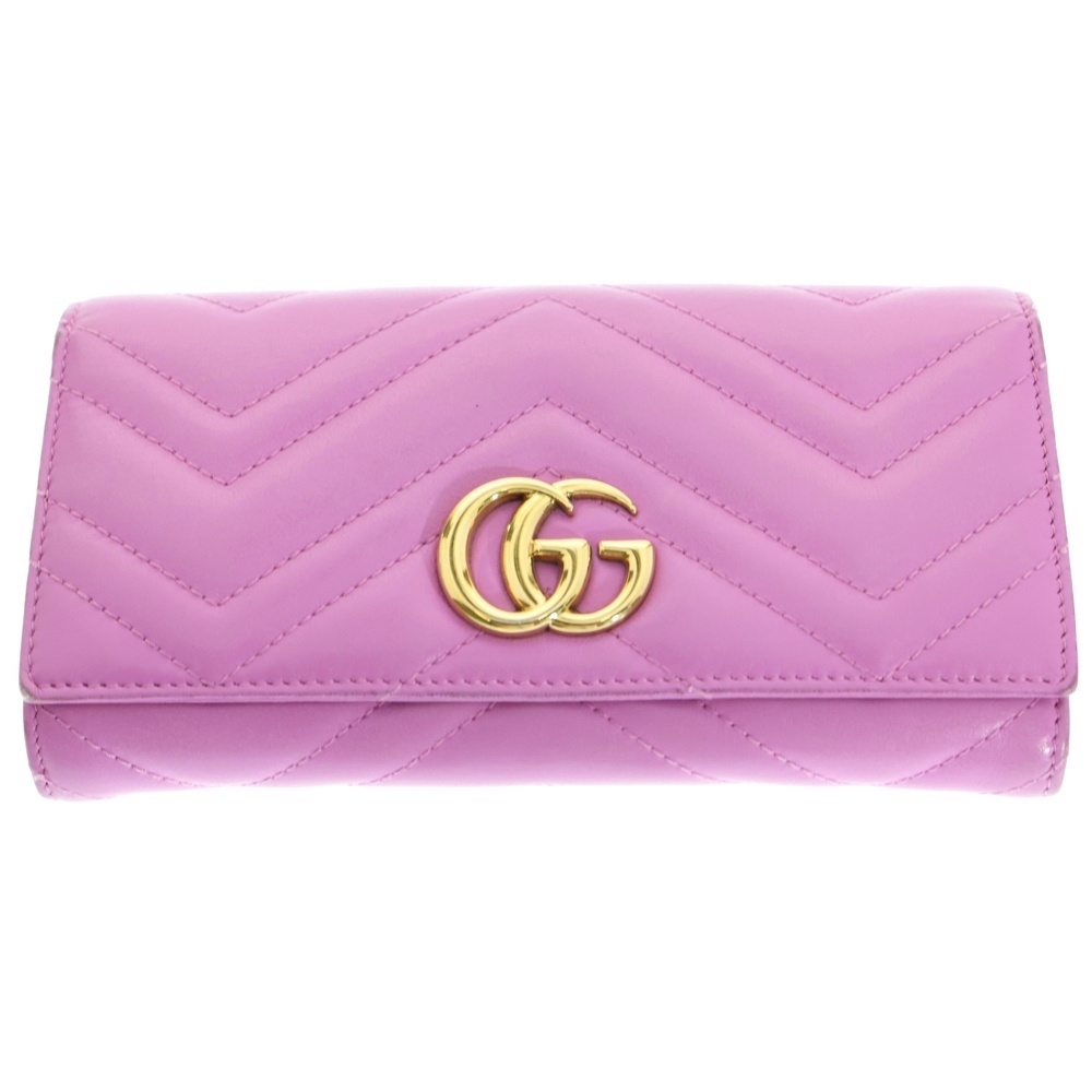 GUCCI グッチ GGマーモント ボスコ ピンク 保管箱 二つ折り財布 人気