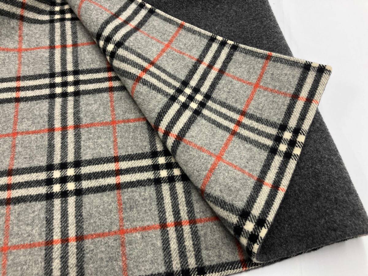 販売 美品！バーバリー ウールロングコート L 裏地ノバチェック グレー