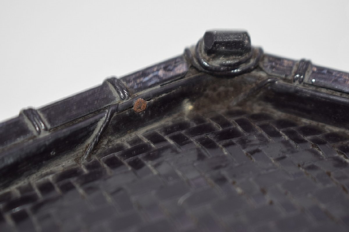 茶道具 唐物写 底六角 炭斗 和田 鱗司 作 茶道 05-9016