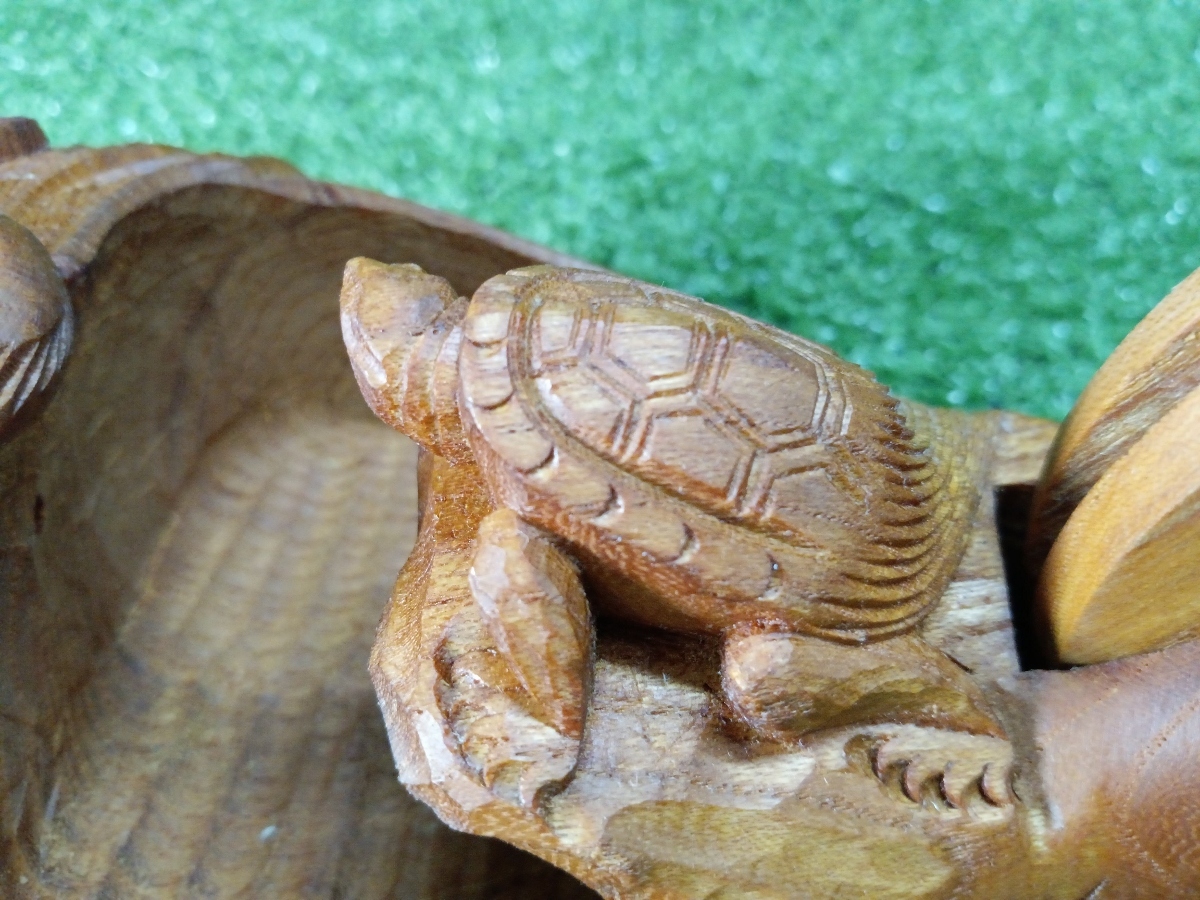 壺静 木製 墨壺 墨つぼ 鶴 亀 大工道具 壺静 墨壺 墨