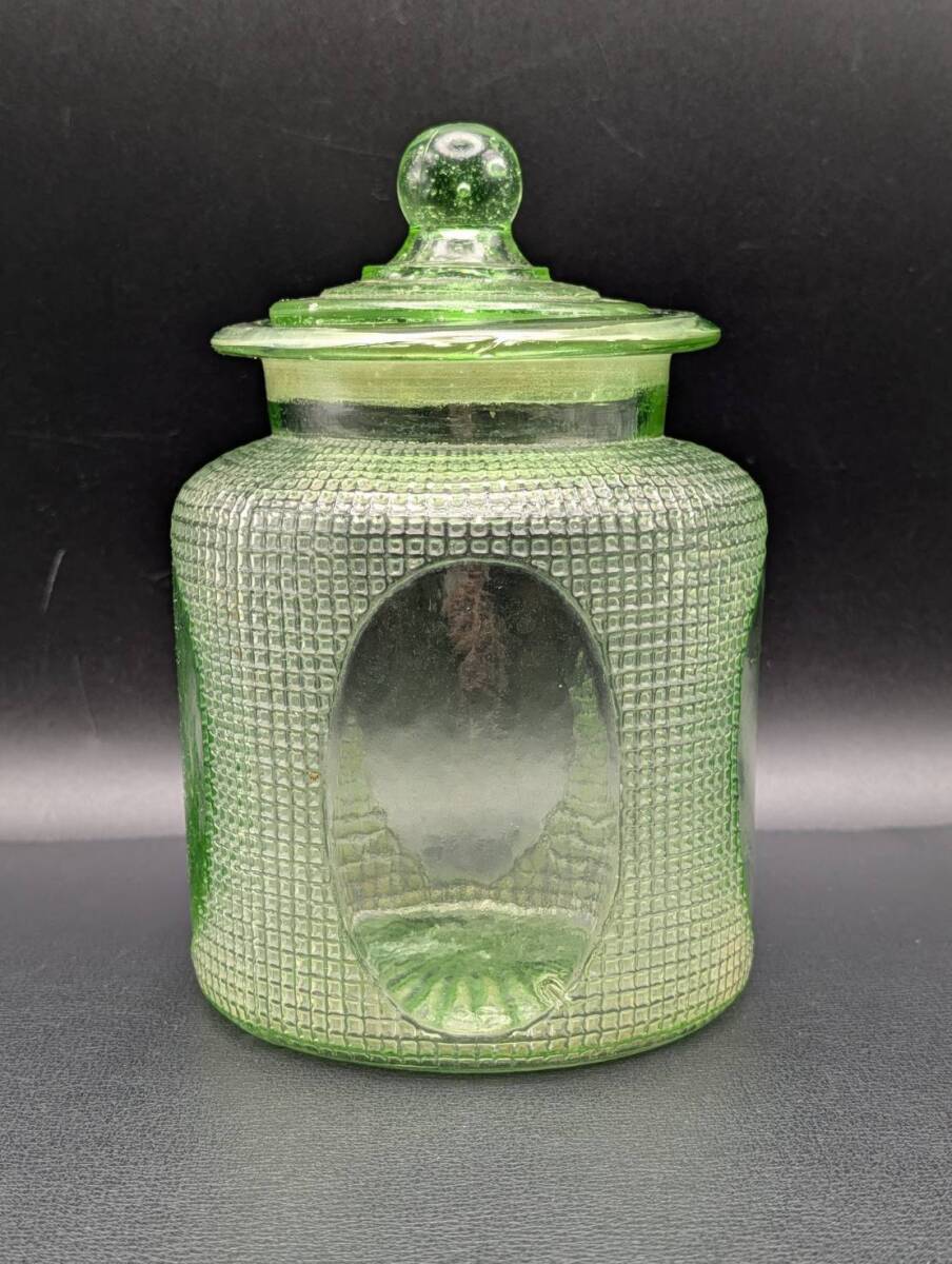 稀品！『YOMEIGO ウランガラス ボンボニエール グリーン系 日本製