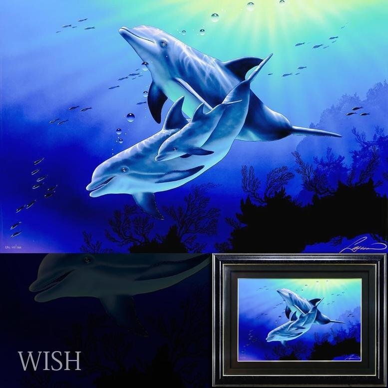 T.Y. クリスチャン・ラッセン「風景」サイン F8 額装済み 肉筆手描き