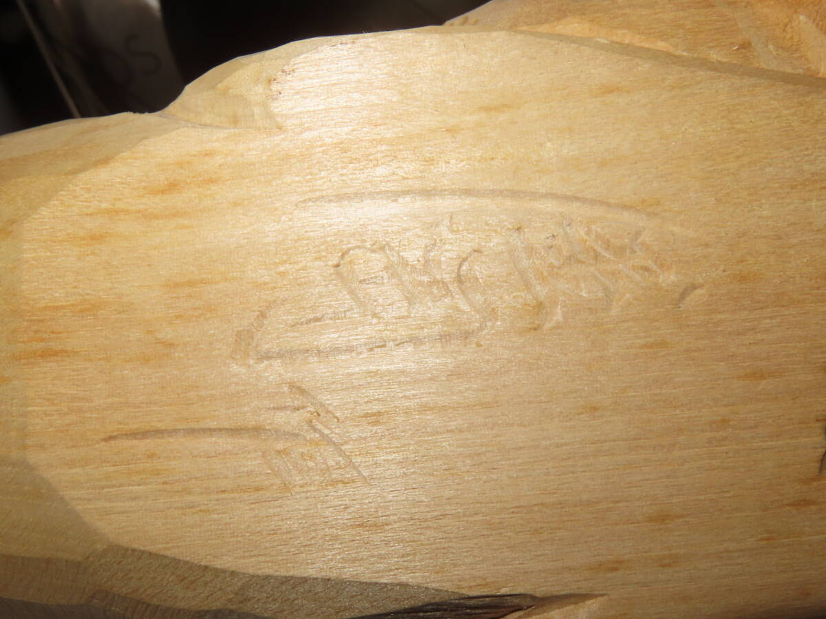 3 金岡作 金岡茂幸？ 犬 イヌ 一刀彫 木彫り 木彫刻 アイヌ 北海道