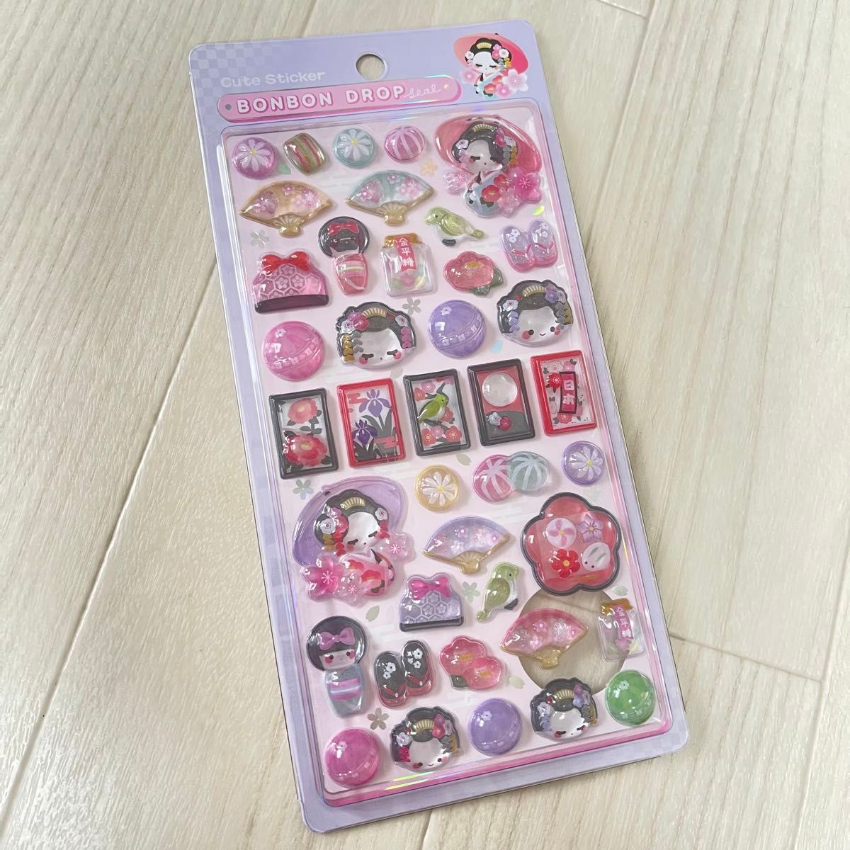 新品未使用 和柄 ボンボンドロップシール 舞妓さん 正規品 BONBON