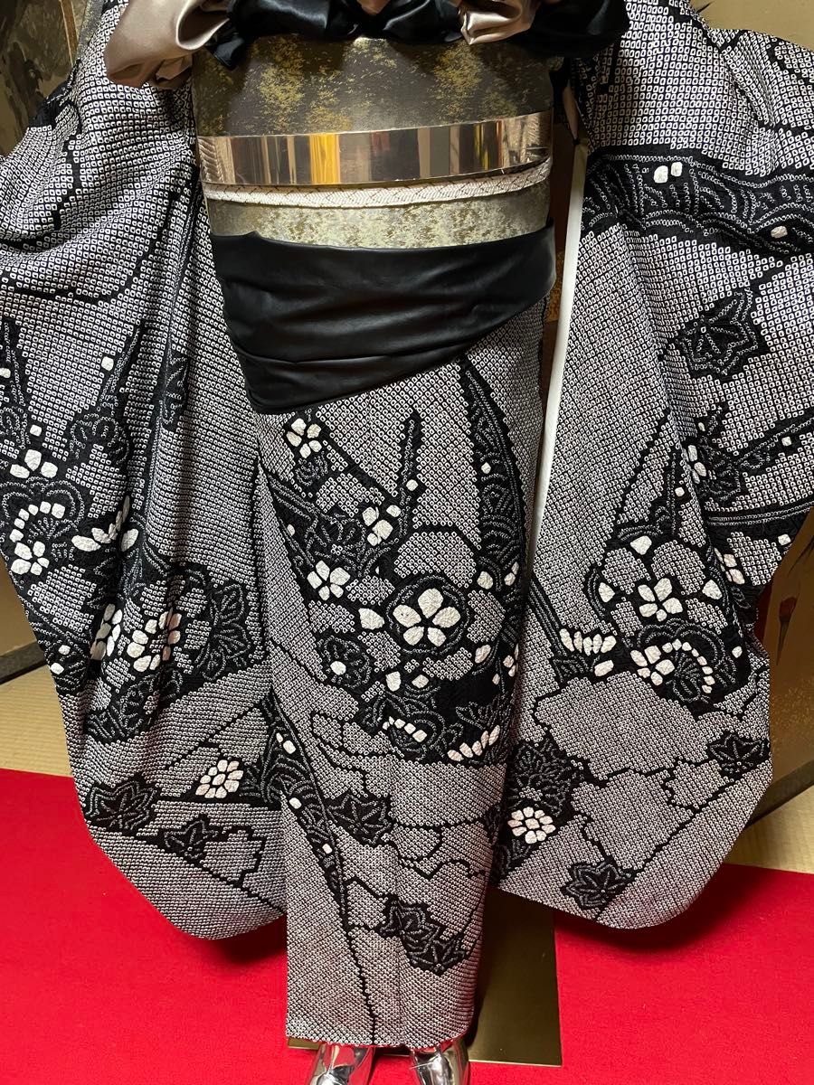 本日出品終了 振袖 フルセット 総絞り 黒 長襦袢セット 成人式｜Yahoo