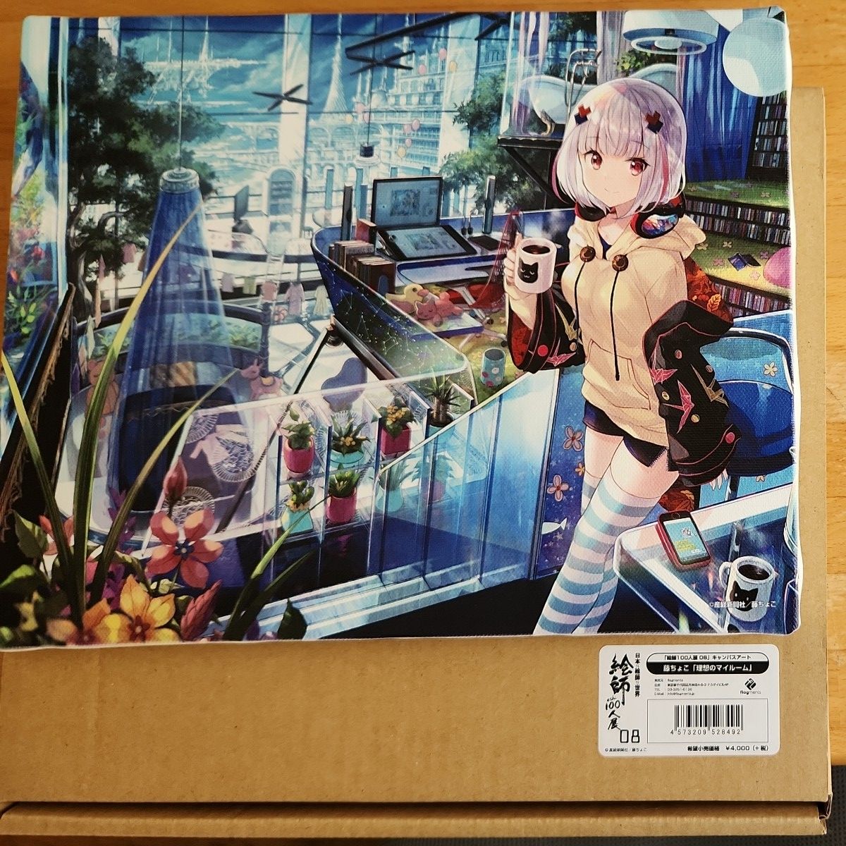 絵師100人展8 藤ちょこ キャンパスアート 理想のマイルーム 絵師100人