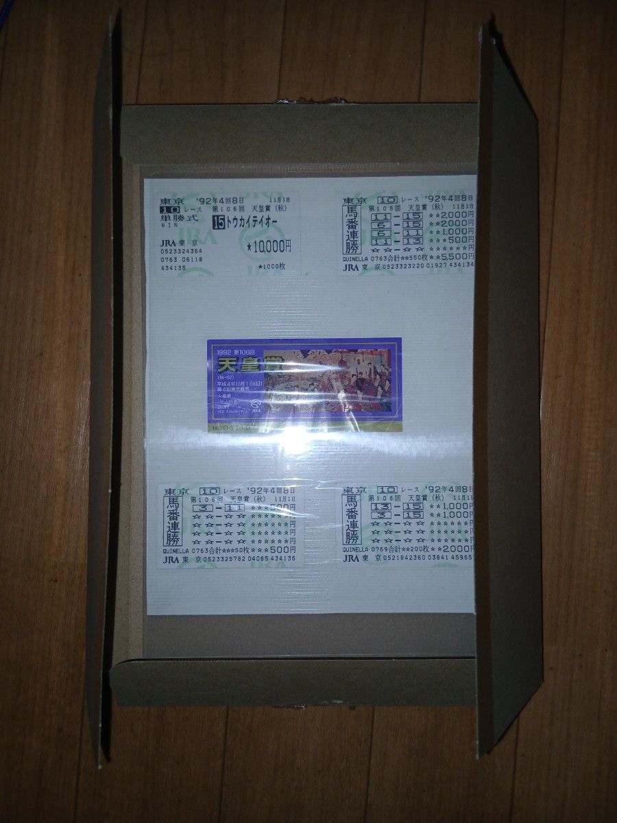トウカイテイオー 天皇賞 春 秋G1馬券 入場券まとめて東京 京都1992年